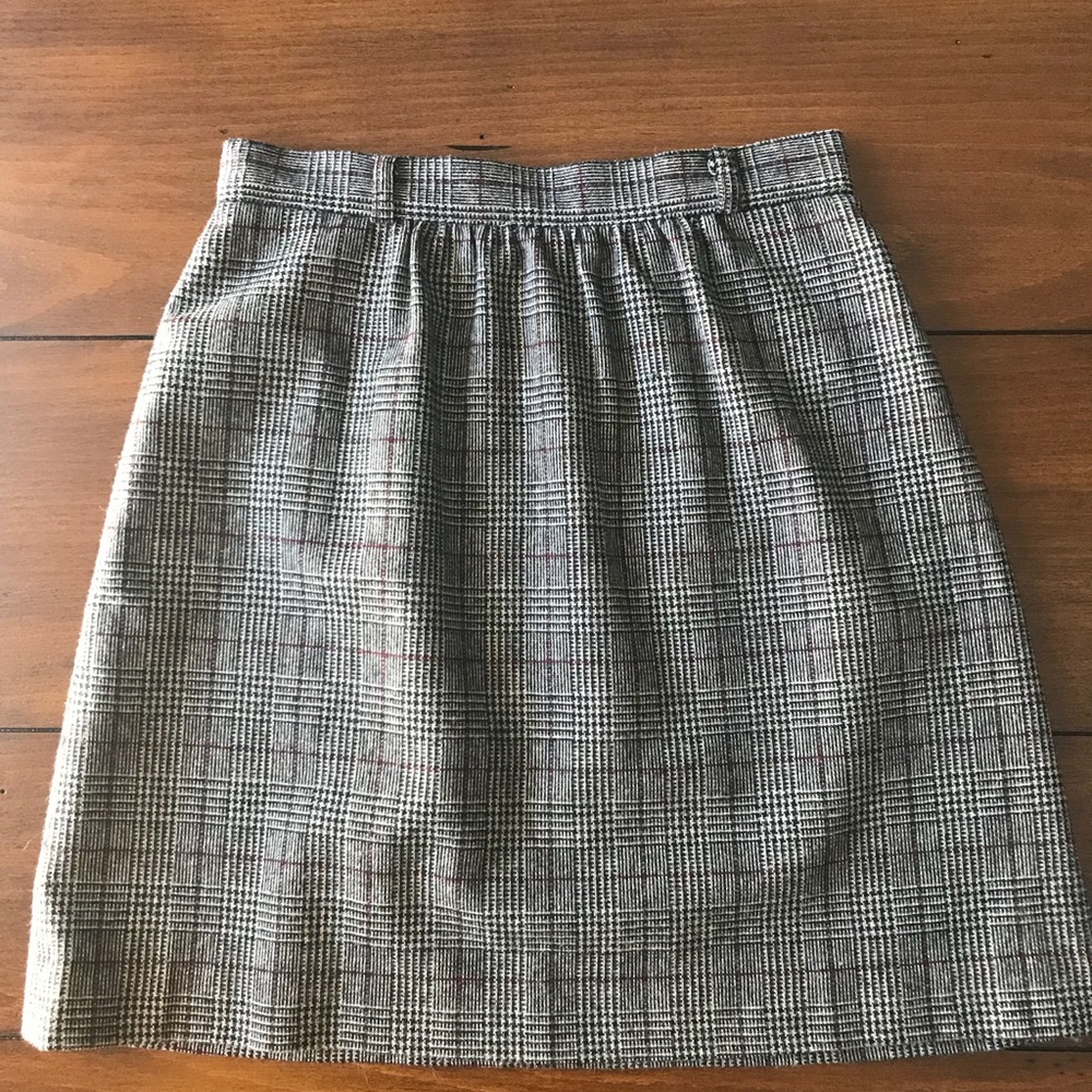 Vintage College Town Plaid Skirt